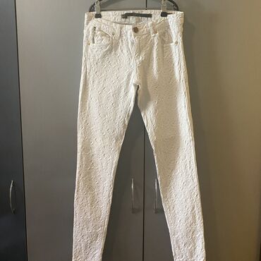 bershka cargo pantalone: Pantalone Zara, XS (EU 34), bоја - Bela