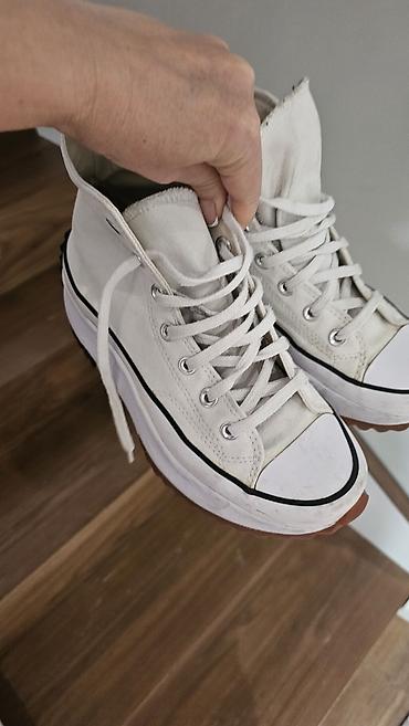 converse all star: Высокие белые кеды на массивной платформе бренда Converse Run Star — 9