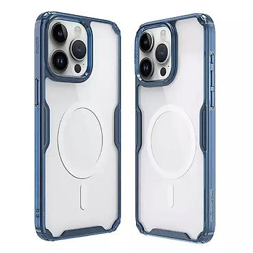 Maske i futrole za telefone: Maska Nillkin Nature Pro Magnetic za iPhone 15 Pro Max 6.7 plava. Uz — 2