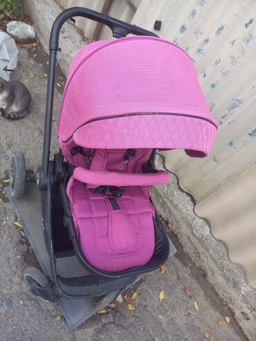 Коляски: Коляска, цвет - Розовый, Б/у — 7