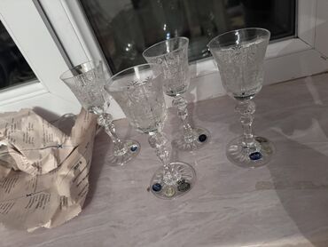 Qədəhlər: Qədəhlər, rəng - Ağ, Xrustal, 4 ədədli dəst — 1