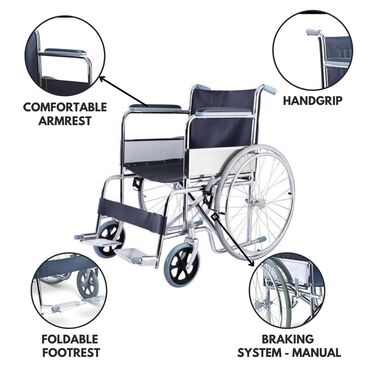 Медицинская мебель: Инвалидная коляска 24/7 новые доставка Бишкек все размеры бесплатная