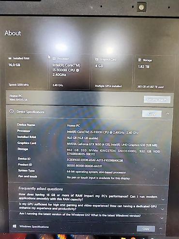ноутбук с 1660 ti: Б/у Acer Nitro, 15.6 ", Intel Core i5, > 2 ТБ, Доставка в районы, Самовывоз, Бесплатная доставка — 4