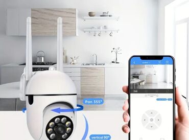 i̇p kamera: Wi‑Fi IP izləmə kamerası – 355° panoram, 90° şaquli idarəetmə -