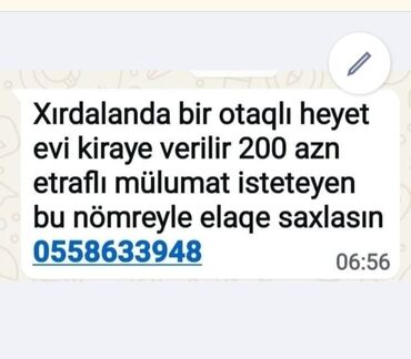 Uzunmüddətli kirayə evlər: 50 kv. m, 1 otaqlı, Qaz, İşıq, Su