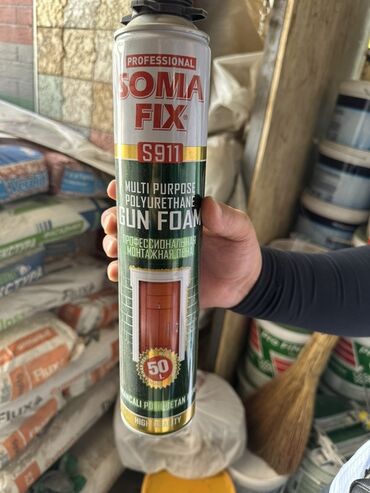 Шпаклевка: Профессиональная монтажная пена Soma Fix S911. Многоцелевая