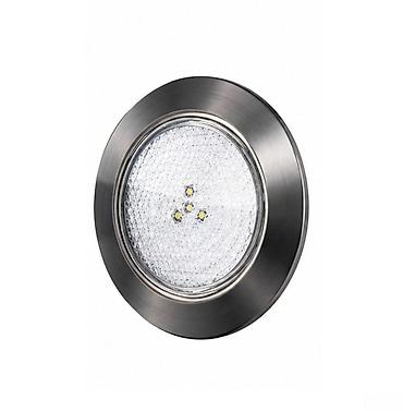 18W ağ LED hovuz lampası, ABS qara çərçivə, Ø102 mm, Ø63 boruya keçmə