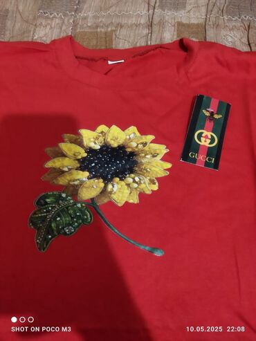 рубашка пальто: Мужская футболка, 4XL (EU 48), Gucci, Новый, цвет - Красный
