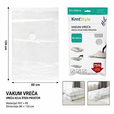 KMT Style vakum vreća 80 × 120 cm – transparentna vreća koja štedi
