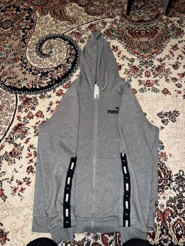 худи найк: Мужская толстовка, S (EU 36), Puma, Б/у, цвет - Серый, Самовывоз