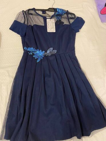 Haljine: PS Fashion L (EU 40), bоја - Tamnoplava, Večernji, maturski, Kratkih rukava — 2