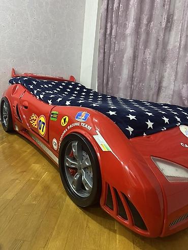 Детская мебель: Uşaq maşın-çarpayı – qırmızı “race car” dizaynı - Material: möhkəm — 1