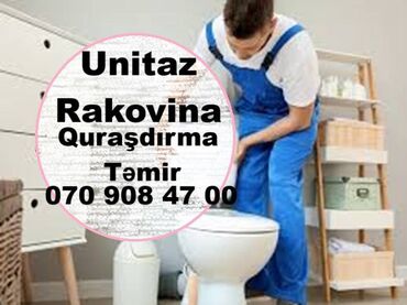 Cмесители для душа: Unitaz Təmir ustası. Quraşdırma. Su kranı, Arko . sİFON, qOFRA