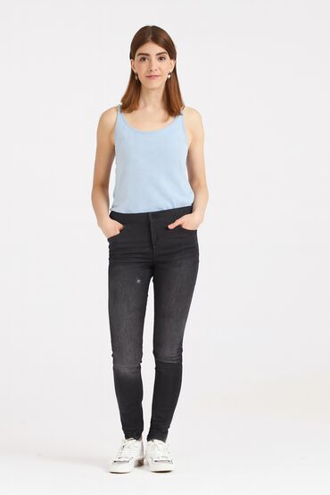legginsy woskowane wysoki stan: LeviS, Jeans for women, 2XS (EU 32)
