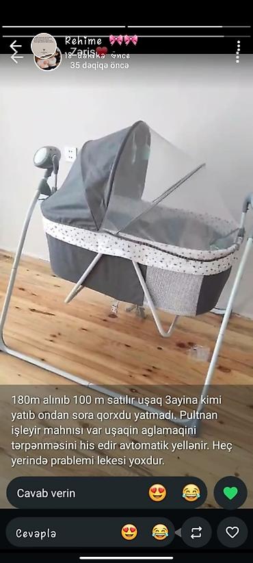 Uşaq üçün elektrikli beşik-əl ilə yelləncək kombinasiyası