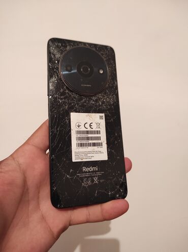 кнопка телефон: Redmi A3, 128 GB, rəng - Qara, Barmaq izi, İki sim kartlı