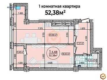 Продажа квартир: 1 комната, 53 м², Элитка, 5 этаж — 5