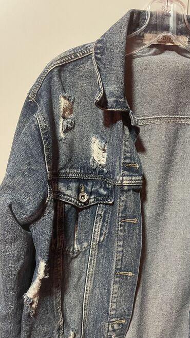 Ostale jakne, kaputi, prsluci: Prolecna teksas jakna/ gornjak, duza forma, nenosena, odgovara za M — 3