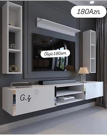 divar saati: Yeni, Düz TV altlığı, Polkalı, Laminat — 1
