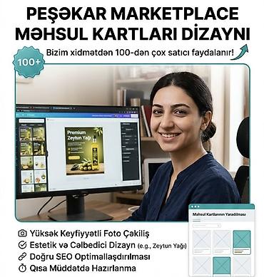 Реклама, печать: Peşəkar Marketplace Məhsul Kartları Dizaynı . Mağazanızın satışlarını — 1
