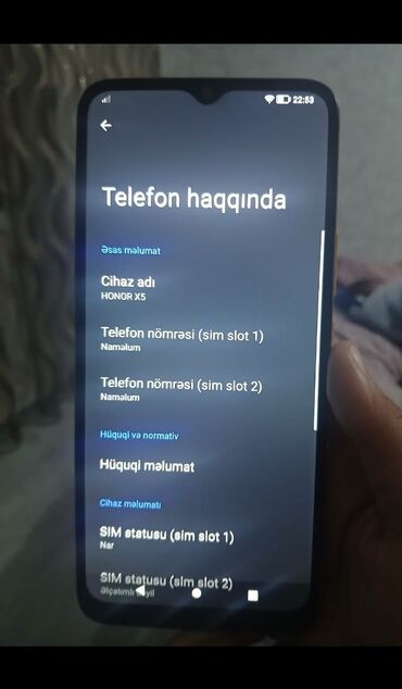 telefon fly iq445: Honor X5, 32 GB, rəng - Sarı