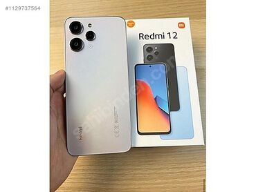 bahalı telefon nömrələri: Xiaomi Redmi 12, 128 GB, rəng - Ağ, 
 Düyməli, Sensor, Barmaq izi