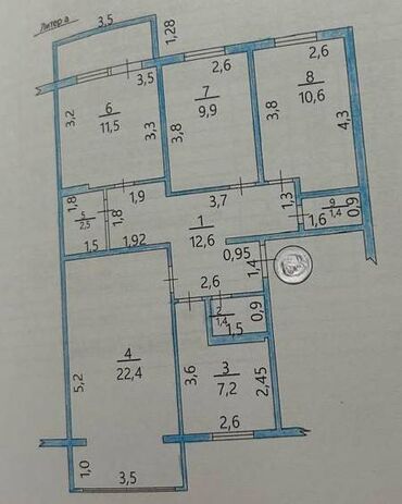 Продажа домов: 4 комнаты, 80 м², 105 серия, 5 этаж, Косметический ремонт