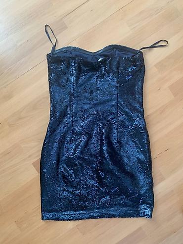 mini etek: Платье с пайетками, декольте, мини. Бренд - New Look. Цвет синий — 2
