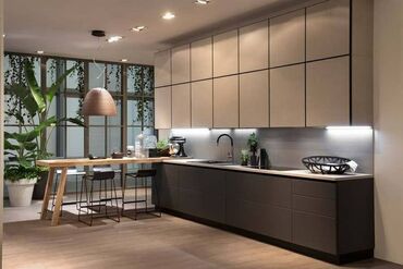 Кухонные гарнитуры: Кухонные гарнитуры современного дизайна - Прямые и Г-образные решения — 15