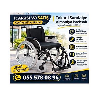 Almaniya istehsalı əlil arabası – icarə və satış üçün. Xüsusiyyətlər
