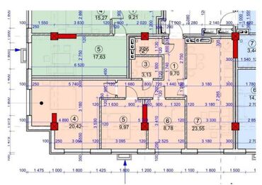 Продажа квартир: 3 комнаты, 77 м², Элитка, 5 этаж, ПСО (под самоотделку)