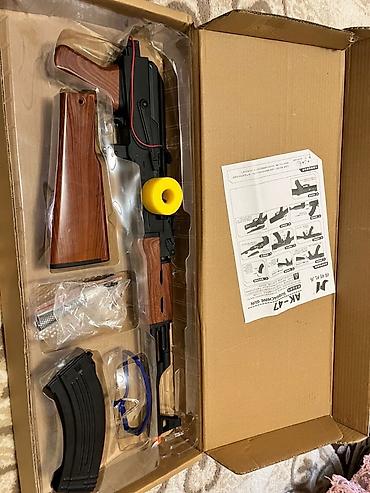 Игрушечное оружие: AK-47 üslubunda elektrikli oyuncaqlar/airsoft üçün submachine gun at lalafo.az — 1 Игрушечное оружие: AK-47 üslubunda elektrikli oyuncaqlar/airsoft üçün submachine gun — 1
