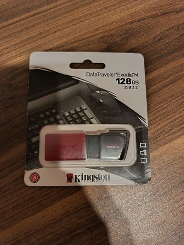 Другие аксессуары для компьютеров и ноутбуков: Флеш карта Kingston, 128 ГБ, USB 3.2