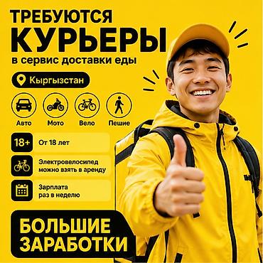Вакансии: Требуется Велокурьер, Мото курьер, На самокате Подработка, Гибкий график, Премии, Старше 18 лет — 1