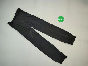 Spodnie S (EU 36), wzór - Jednolity kolor, kolor - Czarny, H&M