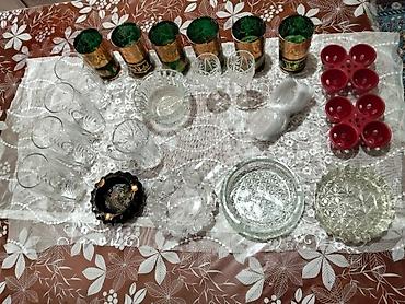 yasil lazer: Mətbəx/qonaq dəsti – müxtəlif şüşə və aksesuarların komplekti Tərkib — 1