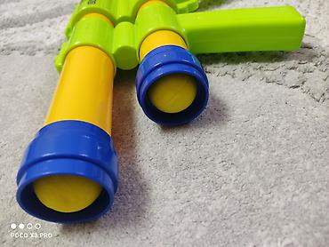 Игрушечное оружие: Uşaq oyuncağı: köpük top atan iki lüləli blaster - Rəng: parlaq yaşıl — 2