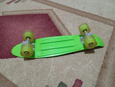 skeyt board: Yaşıl rəngli plastik penny skeytbordu - Kompakt “penny board” tipli — 4