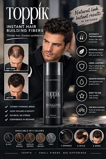пудра для волос: Toppik Hair Building Fibers — кератиновые микроволокна для — 1