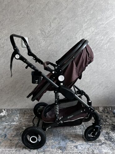 Коляски: Коляска, цвет - Коричневый, Б/у — 2