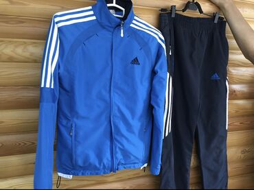 спортивный костюм для мальчика: Мужской спортивный костюм, S (EU 36), Adidas, Б/у, цвет - Синий, Самовывоз, Бесплатная доставка, Платная доставка