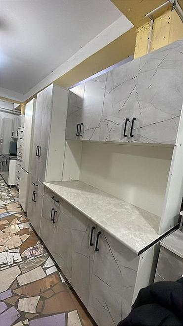 silver kitchen: Кухонный гарнитур, Новый, цвет - Белый, ДСП, Бесплатная доставка — 9