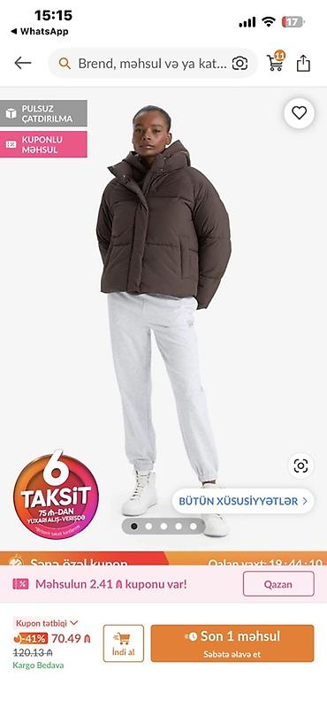yağış geyimi: Qadınlar üçün qısa puff kürk – tünd qəhvəyi - Model: qısa kəsimli — 4