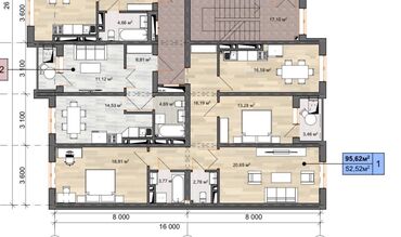 квартира для компании: 3 комнаты, 95 м², Элитка, 14 этаж, Евроремонт