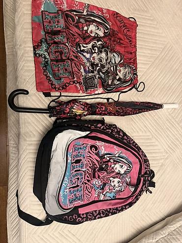 Məktəb çantaları: Monster High uşaq dəsti - 3 parça: bel çantası, idman/çəkmə torbası — 1