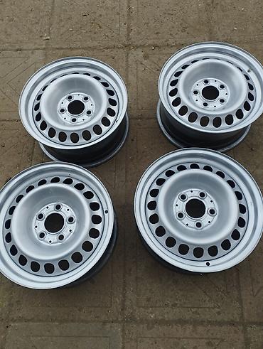 авто азербайджане: 4 ədəd polad disk (şinlərsiz) - Material: möhkəm polad - Rəng: gümüşü — 1