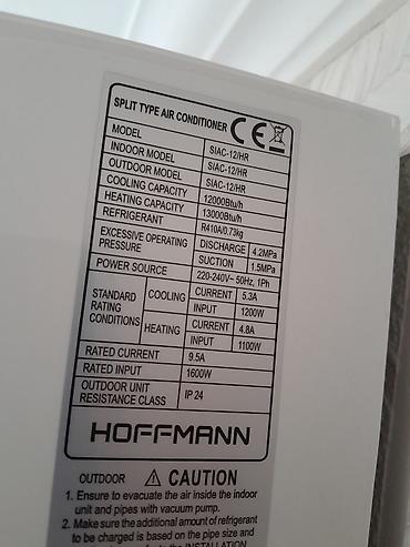 hoffman soyuducu: Hoffmann split tipli kondisioner – SIAC-12/HR Xüsusiyyətlər: - — 2
