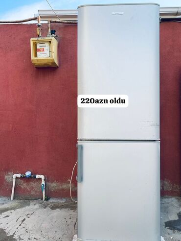 işlənmiş soyuducu: İşlənmiş 2 qapılı Whirlpool Soyuducu Satılır, rəng - Boz