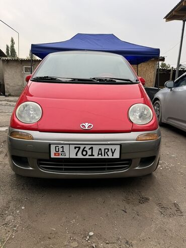 арзан авто машиналар: Daewoo Matiz, 5‑дверный хэтчбек, красный с серыми накладками