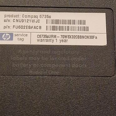 hp netbook mini: HP Compaq 6735s noutbuku - Model: Compaq 6735s (HP) - Ekran: 15.6" — 3